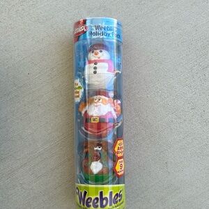 Christmas- playskool weebles holiday pack- 2005- never opened